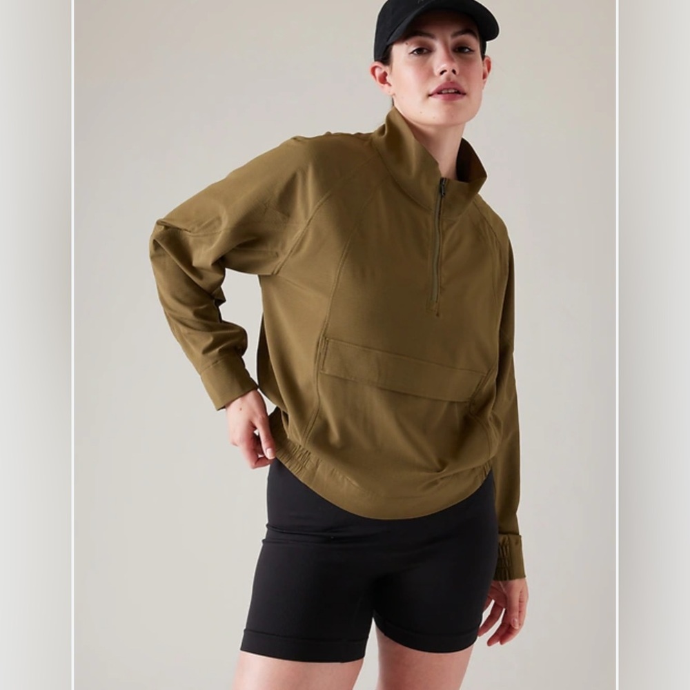 MSRP $129 Athleta Boundless Popover jacket in BLACK size 2X